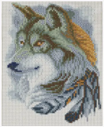 Алмазная мозаика "ВОЛК" 25х30 см (M-11487) обложка книги