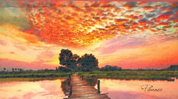 Планинг недатированный (64 листа), Живописный закат (ПКЛ2166407) обложка книги