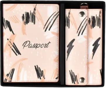 Набор подарочный: Обложка для паспорта, ключница. Абстракция (52921) обложка книги