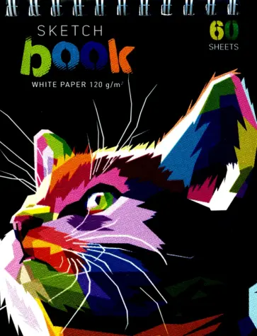 Скетчбук 60 листов, А6, гребень "Цветокотэ" офсет (97859) обложка книги
