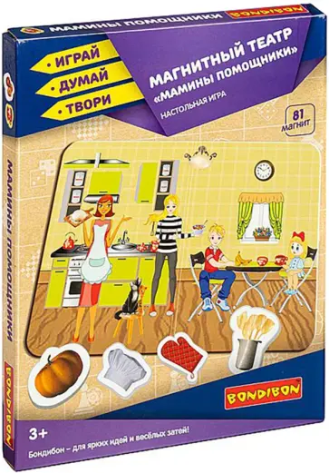 Магнитный театр "Мамины помощники" (81 магнит) (ВВ4412) обложка книги