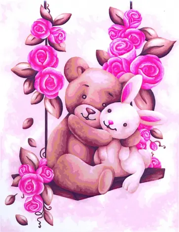 Рисование по номерам "Плюшевые друзья", 30х40см (KA064) обложка книги