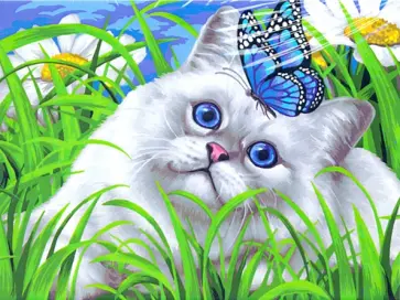 Рисование по номерам "Голубоглазка", 30х40см (RL118) обложка книги