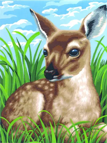 Рисование по номерам (30х40 см). Милый олененок (RL123) обложка книги