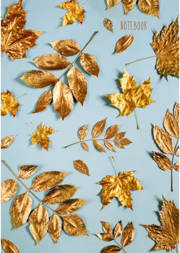 Книга для записей (120 листов, А4), Золотые листья (КЗЛ41203183) обложка книги