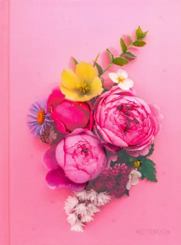 Книга для записей 64 листа, А6 "Яркие пионы" (КЗБ6643311) обложка книги