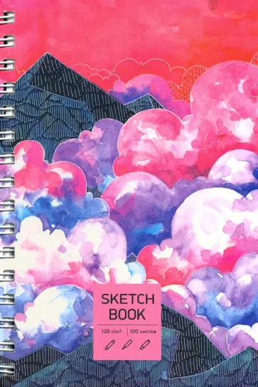 Скетчбук 100 листов, А5, спир "Акварельный пейзаж" (ТС51004826) обложка книги