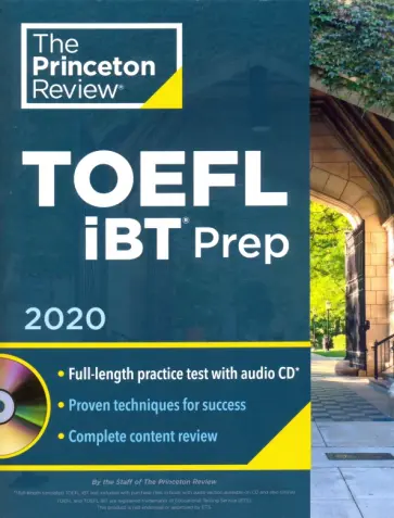Princeton Review TOEFL iBT Prep 2020 (+CD) обложка книги