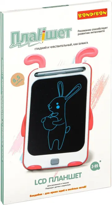 Планшет с жидкокристаллическим экраном розовый "зайка" (622/ВВ4814) обложка книги