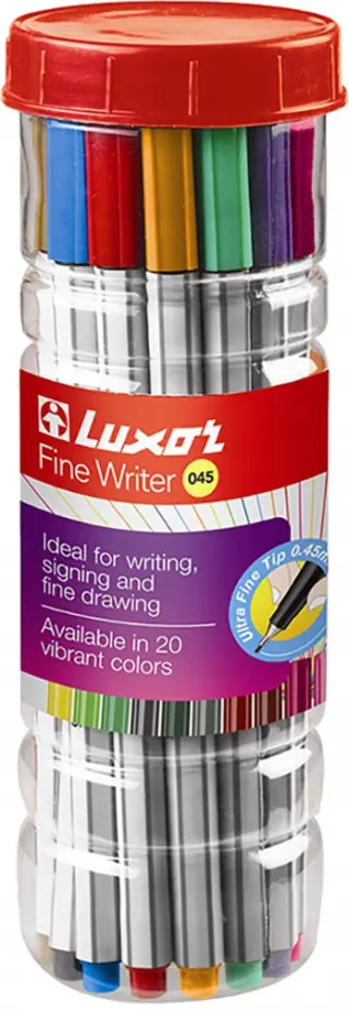 Набор капиллярных ручек Luxor "Fine Writer 045", 20 цветов (7120/20J) обложка книги
