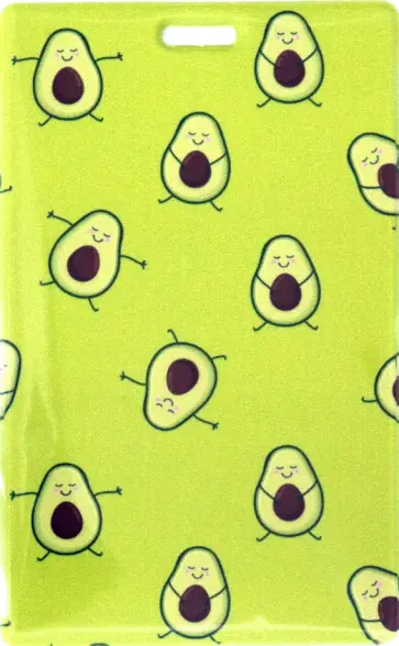 Чехол для карт "Авокадо", салатовый фон, с отверстием обложка книги