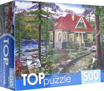 Puzzle-500 "ЧУДЕСНЫЙ ДОМИК В ГОРАХ" (ХТП500-5729) обложка книги