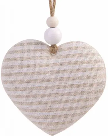 Новогоднее подвесное украшение "Полосатое сердце" 8,5x1,5x8 см (81484) обложка книги