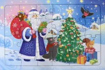 Пазл листовой. Дед Мороз. 24 детали обложка книги