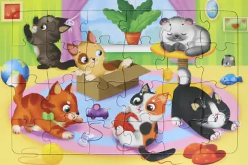 Пазл листовой. Котики. 24 детали обложка книги