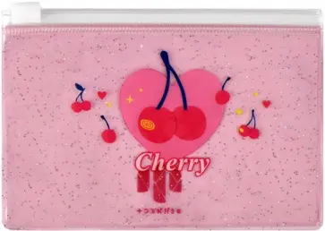 Картодержатель на гибкой молнии пластиковый "Вишня", 12х7,5 см (52579) обложка книги