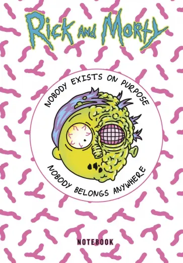 Рик и Морти. Блокнот. Морти (А5, 72 листа, контентный блок, со стикерами) обложка книги