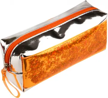Пенал-косметичка СЕРЕБРО И ОРАНЖЕВЫЙ ПН-5048 обложка книги