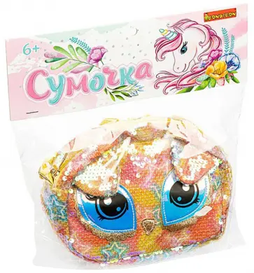 Сумочка КОШКА, с пайетками, 18х16 см. (ВВ4915) обложка книги