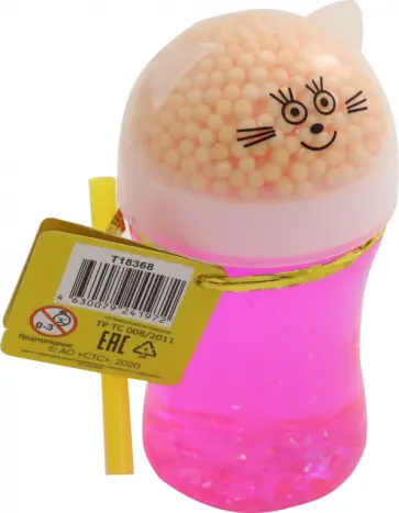 Слайм Тайм. Надувной слайм "3 Кота" с мордочкой, в ассортименте (Т18368) обложка книги