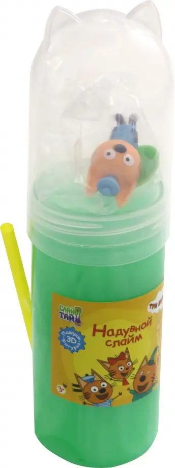 Слайм Тайм. Надувной слайм "3 Кота" с фигуркой, в ассортименте (Т18371) обложка книги