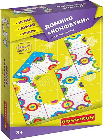 Игра настольная. Домино "КОНФЕТКИ" (ВВ4704) обложка книги