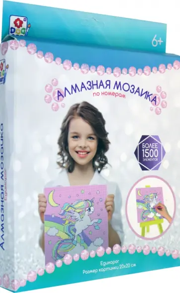 Алмазная мозаика "Единорог" (Т19045) обложка книги
