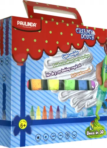 Масса мягкая 3D для моделирования, 6 тюбиков (105414) обложка книги