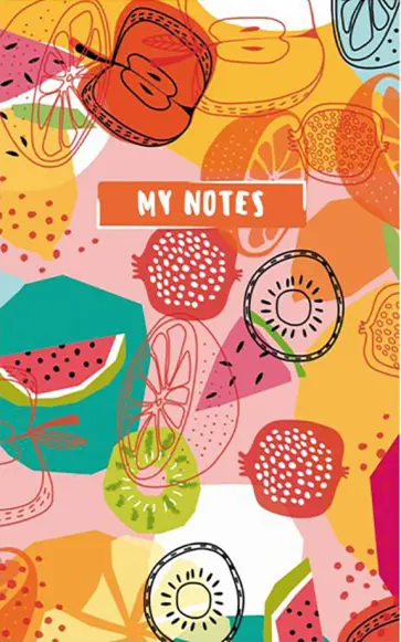 Блокнот "Мои записи. ФРУКТОВЫЙ МИКС", 90х140, 96 листов (50869) обложка книги