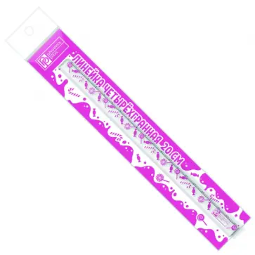 Линейка 20 см четырёхгранная Розовые конфеты (53118) обложка книги