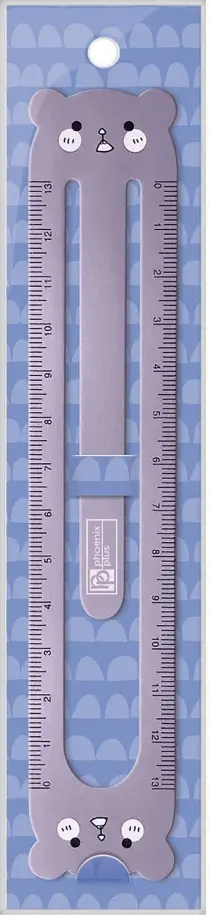 Линейка-закладка 13 см Медведь обложка книги