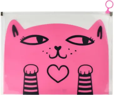 Папка для документов А4 пластиковая Розовый кот (53487) Папка для документов А4 пластиковая Розовый кот (53487) обложка книги