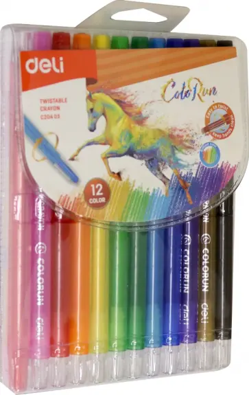 Мелки восковые 12 цветов Colorun (EC20403) обложка книги