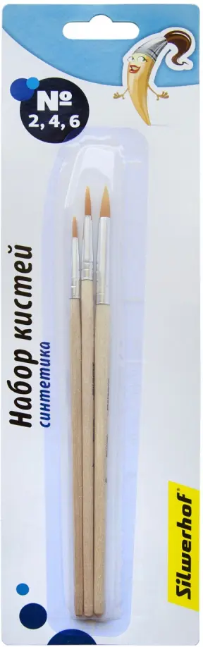 Набор кистей синтетика 3 штуки Народная коллекция (980088) обложка книги