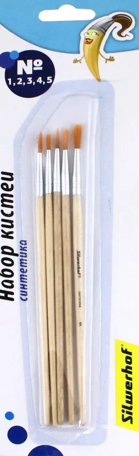 Набор кистей Народная коллекция, синтетика, 5 штук обложка книги