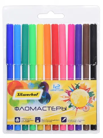 Фломастеры 12 цветов Солнечная колллекция (867222-12) Фломастеры 12 цветов Солнечная колллекция (867222-12) обложка книги