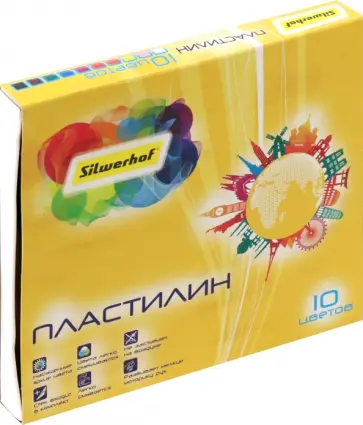 Пластилин детский Солнечная коллекция, 10 цветов обложка книги