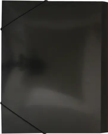 Папка-короб на резинке A4 пластиковая черная (BA25/05BLCK) обложка книги