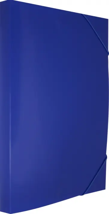 Папка-короб для документов на резинке, A4, пластик, синяя (BA25/05BLUE) обложка книги