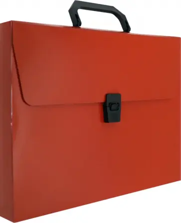 Портфель пластиковый, 1 отделение, A4, красный обложка книги
