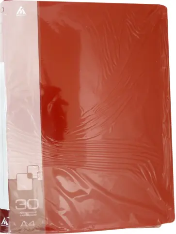 Папка с 30 прозрачными вкладышами A4 (BPV30RED) обложка книги