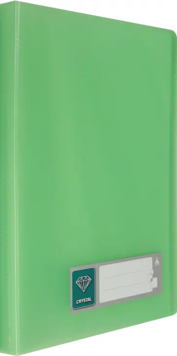 Папка с 60 прозрачными вкладышами, A4, зеленая (CR60GRN) обложка книги