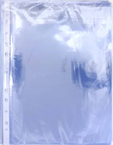 Папка-вкладыш А4+ 30 мкм 50 штук синий (013ЬLUE) обложка книги