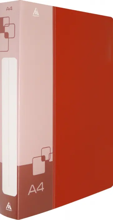 Папка на 2-х D-образных кольцах (A4, пластиковая, красная), (0840/2DRED) обложка книги