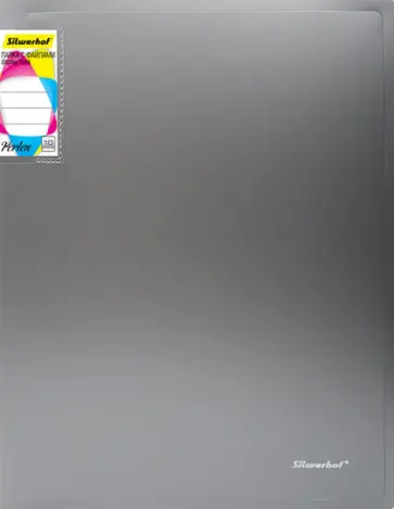 Папка "Perlen" с 10 прозрачными вкладышами, A4, серебрянный (292911-77) обложка книги