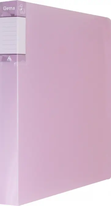 Папка для документов с металлическим пружинным скоросшивателем, A4, пластик, розовый (GEM07PPIN) обложка книги