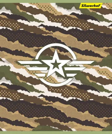 Тетрадь 48 листов, клетка, "Милитари", в ассортименте (812021-55) обложка книги