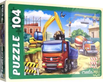Puzzle-104 "Большая стройка" (ПУ104-0471) обложка книги
