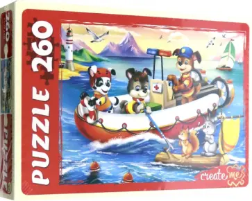 Puzzle-260 "Смелые щенки-спасатели" (ПУ260-0479) обложка книги