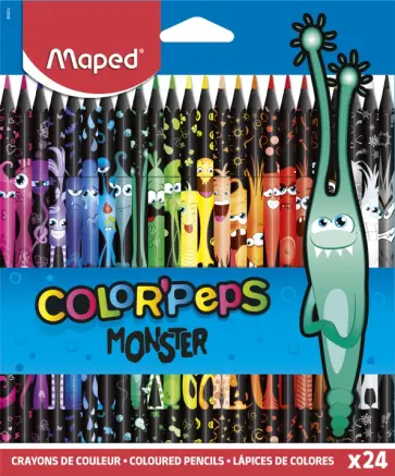 Карандаши 24 цвета COLOR'PEPS BLACK MONSTER (862624) обложка книги